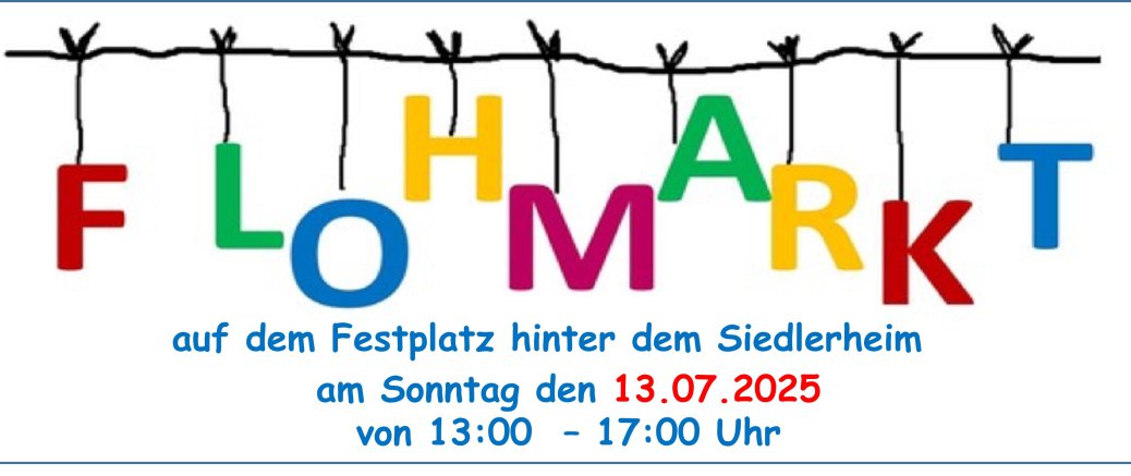 Flohmarkt am Siedlerheim Flohmarkt am Siedlerheim